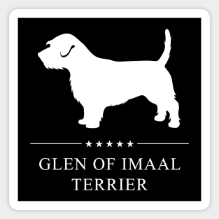 Glen of Imaal Terrier Dog White Silhouette Magnet